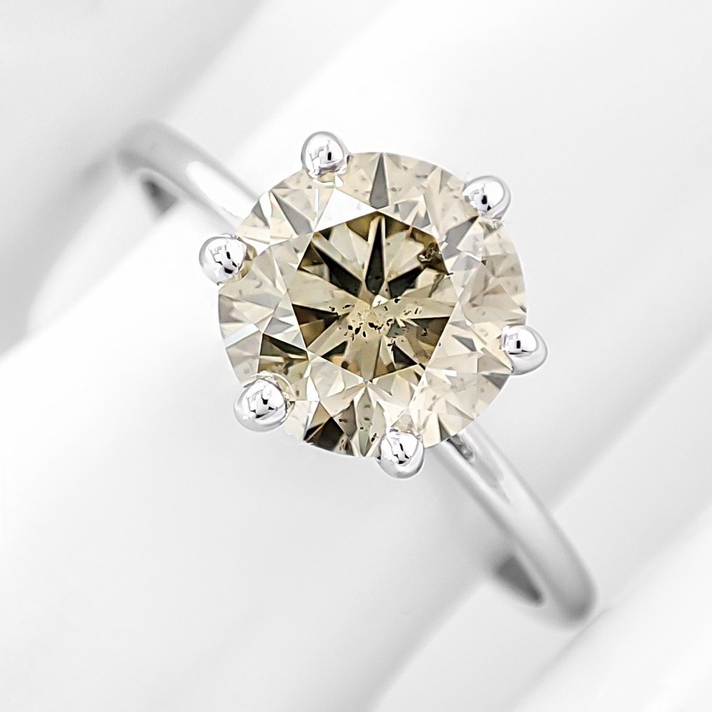 沒有保留價 - 戒指 - 14 克拉 白金 - 1.74ct. tw. 鉆石 (天然彩色) - IGI 证书 #2.1