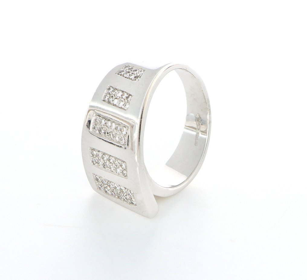 没有保留价 - 戒指 - 18K包金 白金 - 0.54ct. tw. 钻石 (天然) #2.1