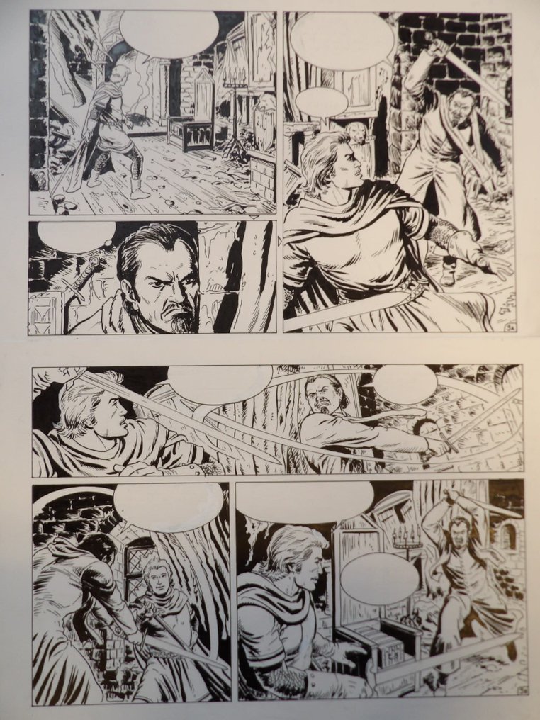 Claus Scholz - Originele pagina (p.9) De Rode Ridder 239 -  De duivelse poppenspeler - 1 x page originale - 2013 #1.0