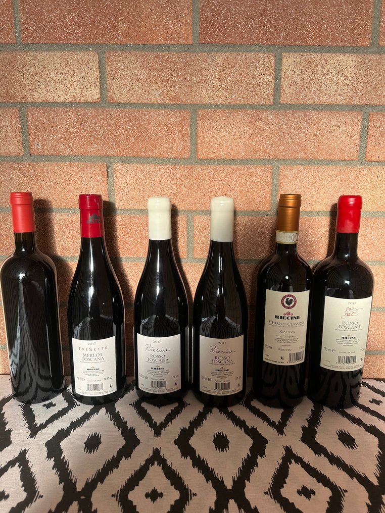 Riecine: Rosso 2017 x2, Chianti 2018, Gioia 2017, TreSette 2017 & 2022 Grattamacco - Tuscany - 6 Bottles (0.75L) #1.0