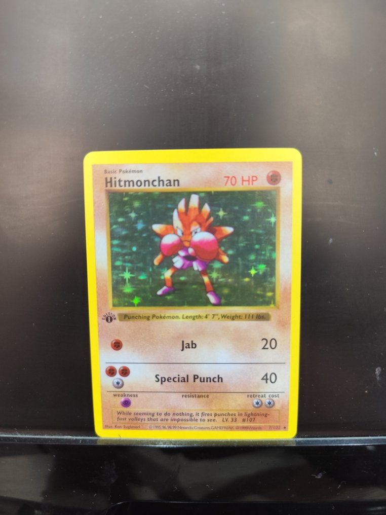 Pokémon - 1 Card - Hitmonchan 7/102 Foil, Holo - WOTC - Base set #1.0