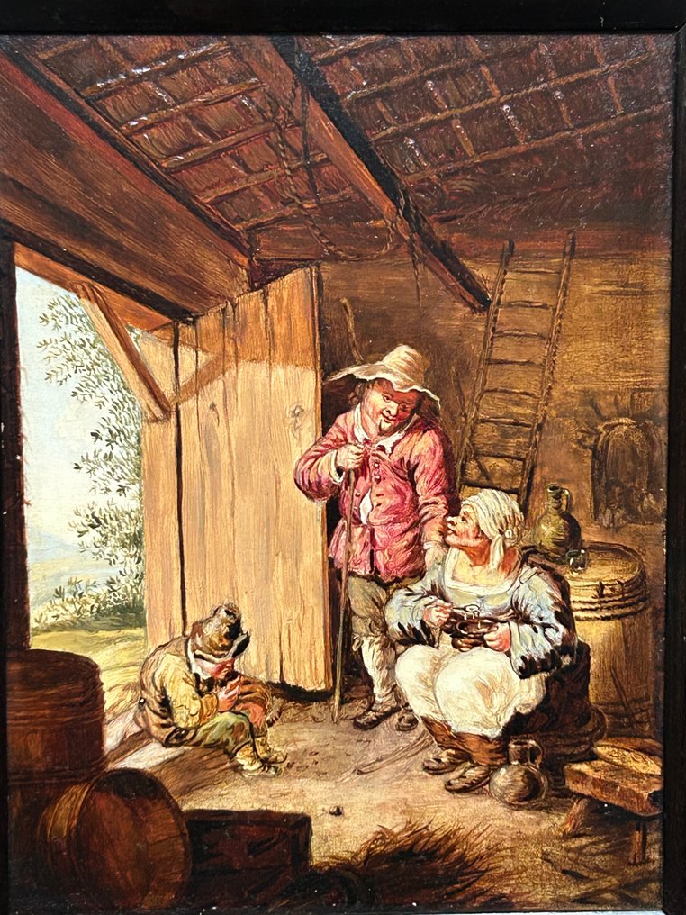 Hollandse school (XIX) - Schuur interieur #2.1