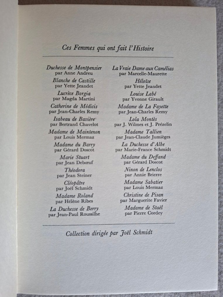 J. Schmit (dir) - Ces Femmes qui ont fait l'Histoire - 1966 #1.0