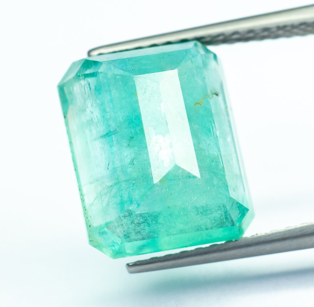Ohne mindestpreis Smaragd - 7.01 ct - Bellerophon Gemlab - Bläulich-grün (Nigeria) #3.2