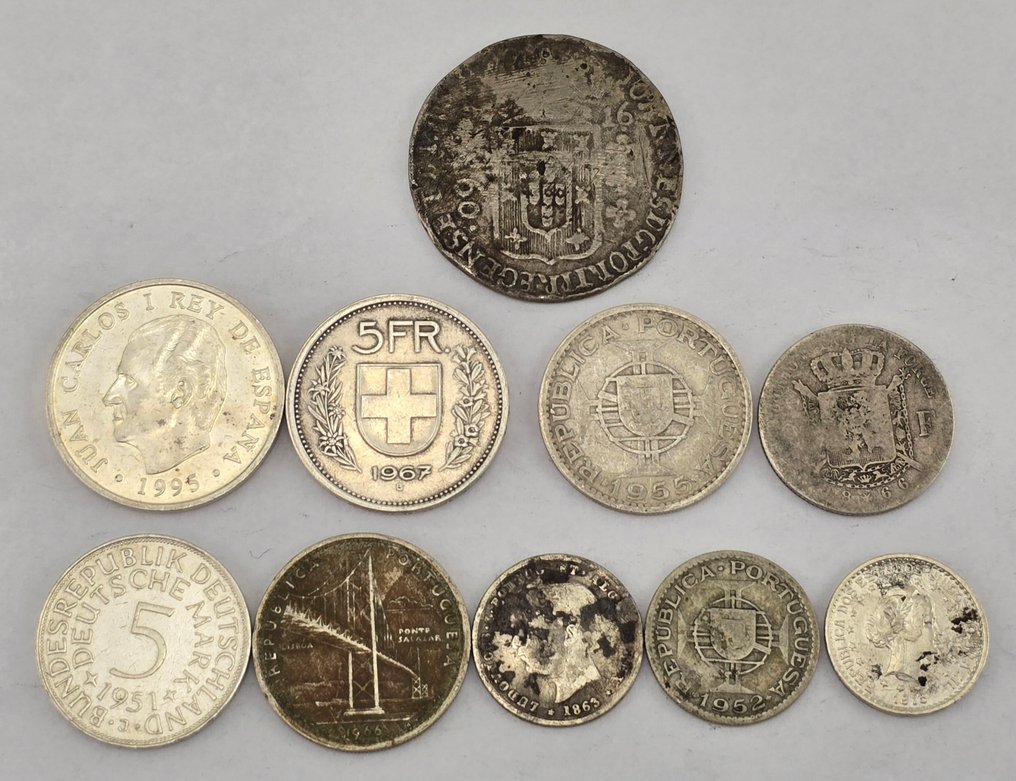 Κόσμος. 10 Moedas em Prata  (χωρίς τιμή ασφαλείας) #1.0