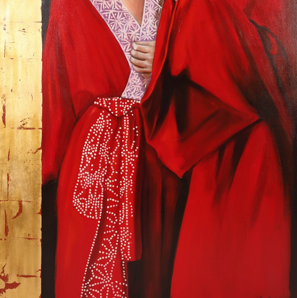 Louis Nagelkerke (1949) - Twee vrouwen in kimono #2.1