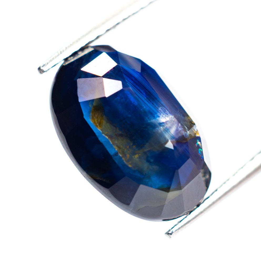 Fără preț de rezervă Safir  - 7.63 ct - Bellerophon Gemlab - Albastru închis #3.2