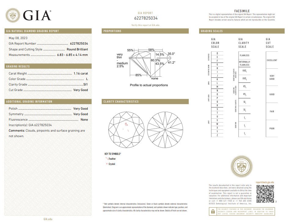 Δαχτυλίδι αρραβώνων - 14 καράτια Κίτρινο χρυσό -  1.31ct. tw. Διαμάντι (Φυσικό) - Διαμάντι - L/SI1 #2.1