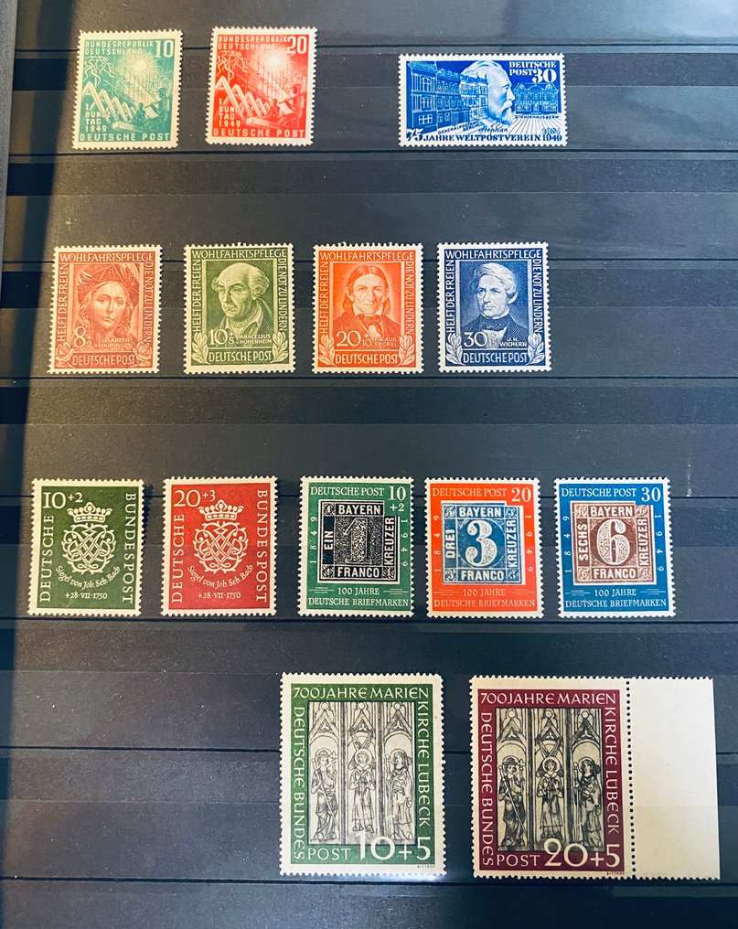 德國 1949/1975 - 德国未使用邮票收藏，以及一些已检验的邮票 #1.0