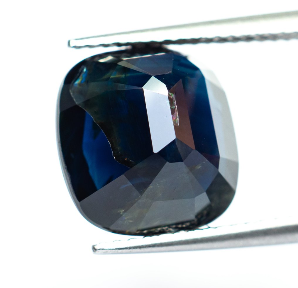 Fără preț de rezervă Safir  - 8.20 ct - Bellerophon Gemlab - Albastru închis #3.2