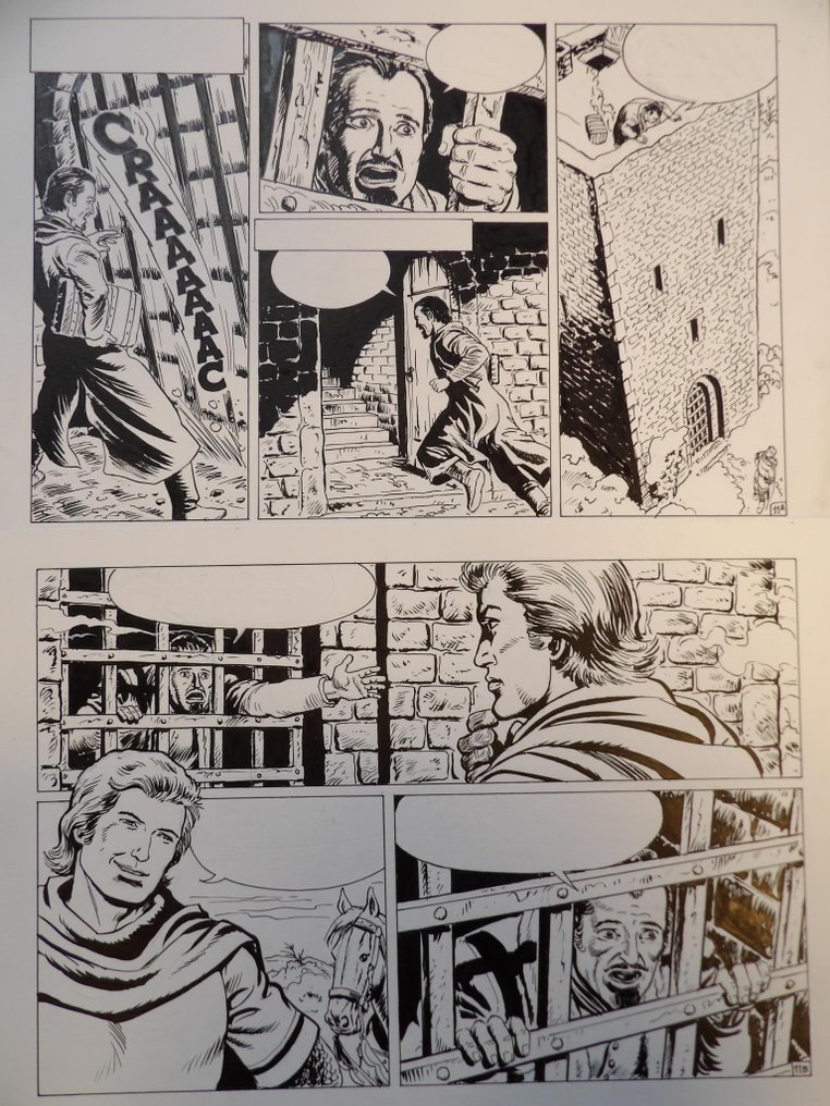 Claus Scholz - Originele pagina (p.11) De Rode Ridder 239 - De duivelse poppenspeler - 1 x original page - 2013 #1.0