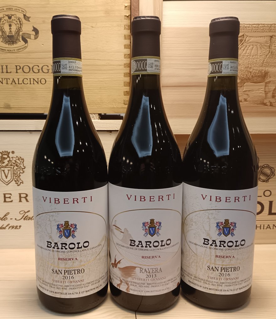 2016 Viberti Ravera & San Pietro - Μπαρόλο Riserva - 3 Bottles (0.75L) #1.0
