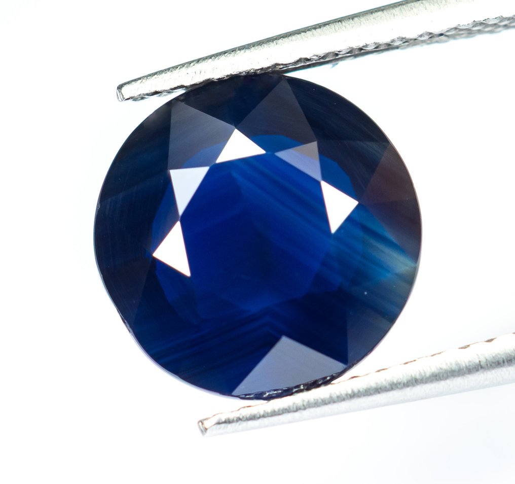 No reserve price Sapphire - 5.10 ct - Bellerophon Gemlab - Deep Blue #2.1