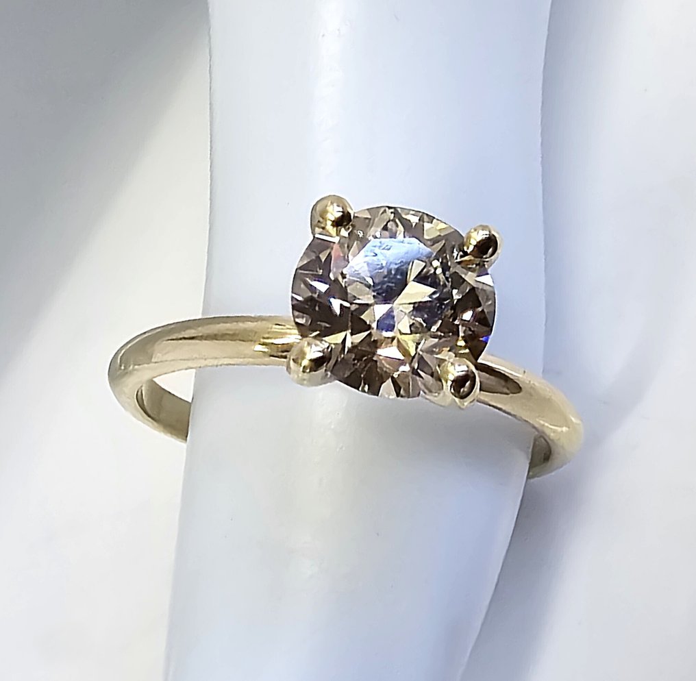 Sans prix de réserve - Bague - 14 carats Or jaune -  1.52ct. tw. Diamant (Naturelle) - Diamant #2.1