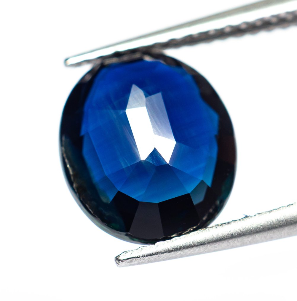 No reserve price Sapphire - 4.39 ct - Bellerophon Gemlab - Deep Blue #3.2