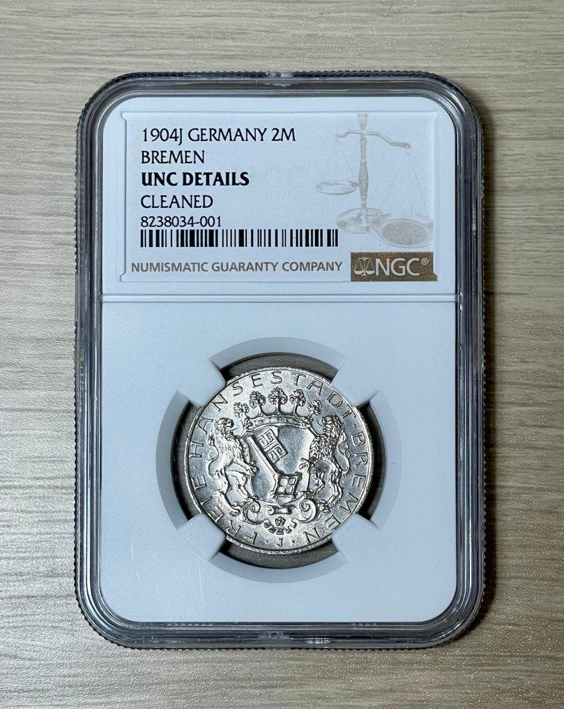 Germany, Empire 2 Mark 1904 J Bremen (No Reserve Price) #2.1