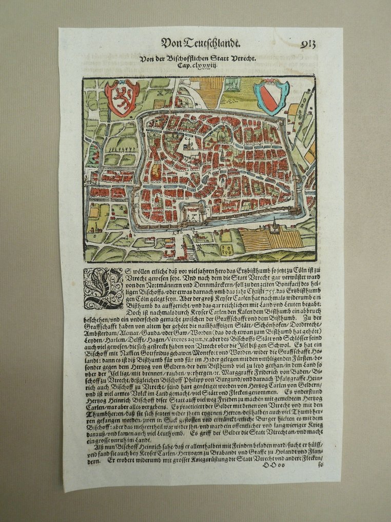 Netherlands - Utrecht; Sebastiaan Münster - Von der Bischofflichen Statt Utrecht - 1561-1580 #1.0