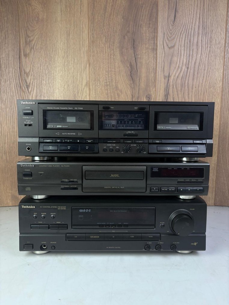 Technics - SA-EX140 Receiver + SL-PG390 CD Player + RS-TR165 Cassette Deck Stereo set #1.0