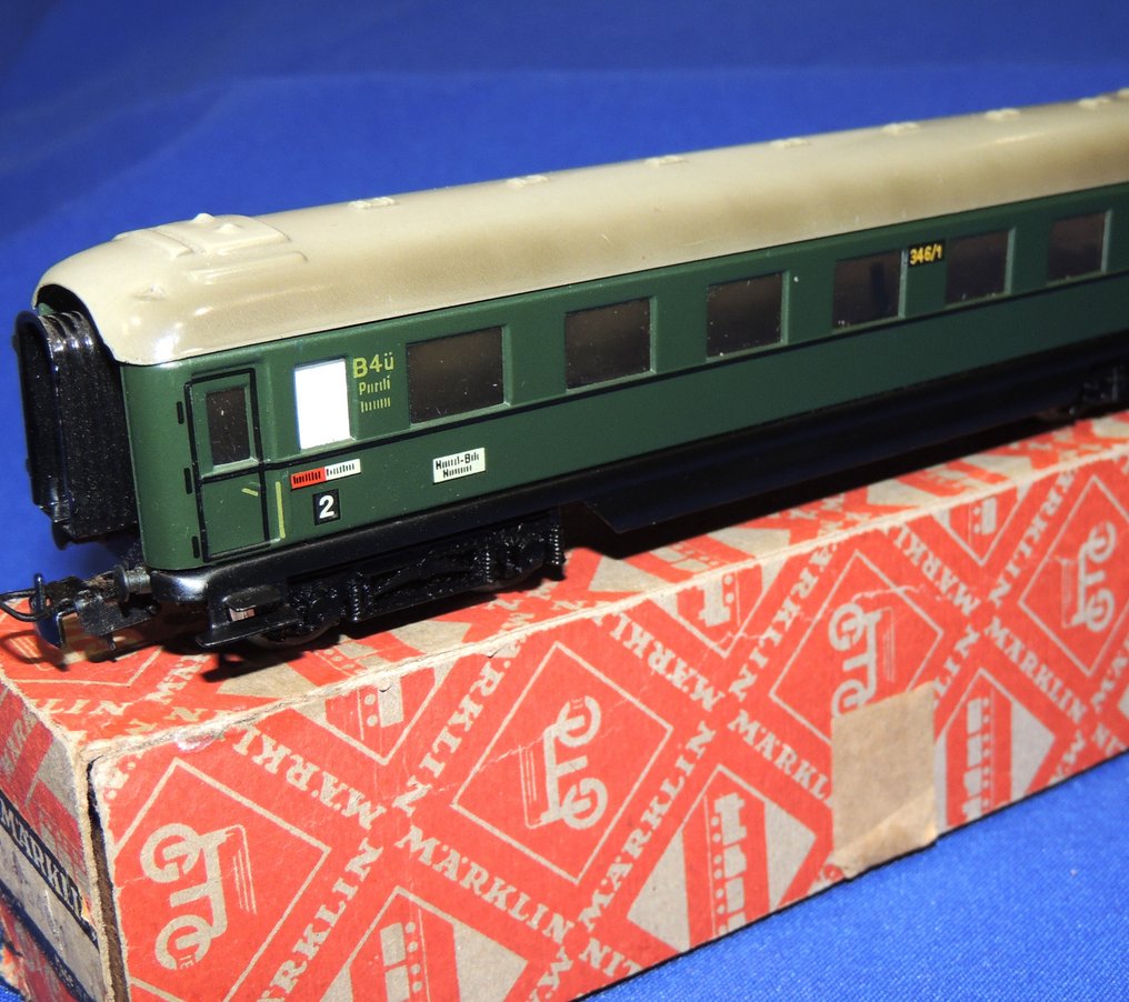 Märklin H0 - 346/1 (4006.4) - Modelltog passasjervogn (1) - Schürzenwagen - DB #1.0