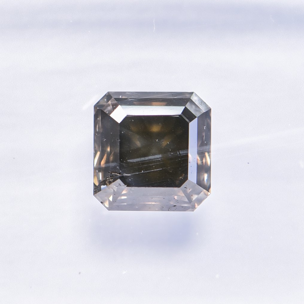 χωρίς τιμή ασφαλείας - 1 pcs Διαμάντι (Φυσικού χρώματος) - 1.08 ct - Σμαράγδι - Fancy dark Πρασινωπό Γκρίζο - I1 - International Gemological Institute (IGI) - VG VG #2.1