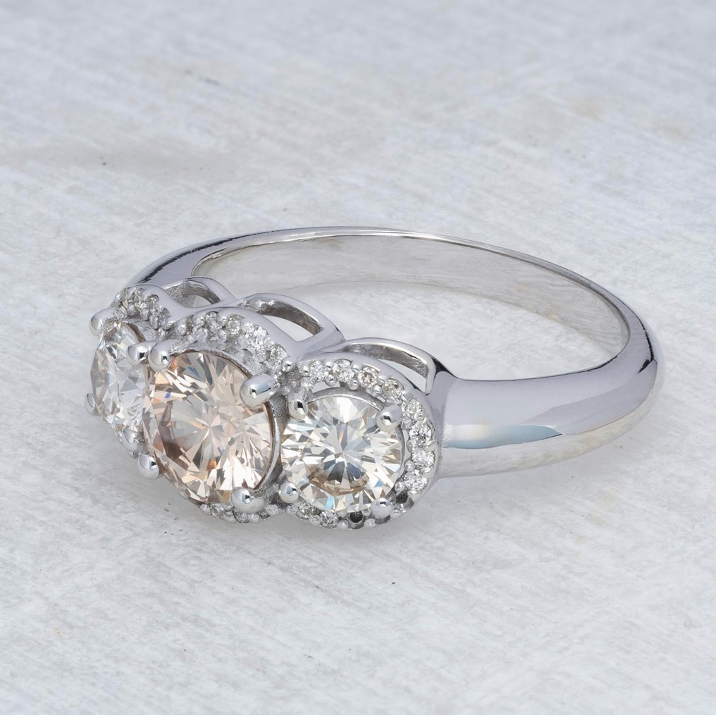 Δαχτυλίδι αρραβώνων - 14 καράτια Λευκός χρυσός - 1.67ct. tw. Διαμάντι (Φυσικού χρώματος) - Διαμάντι #3.2