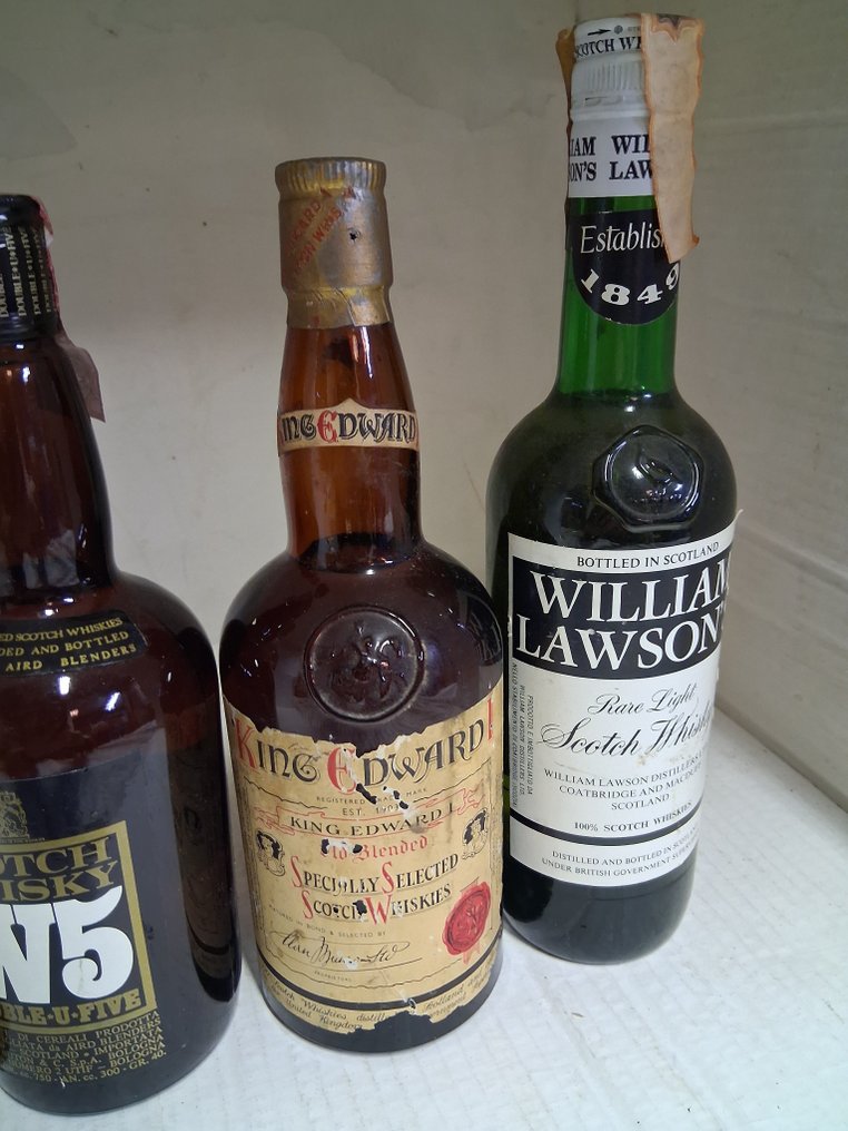 Long John + King Edward I + W5 + William Lawson - 75cl - 4 bottles #2.1
