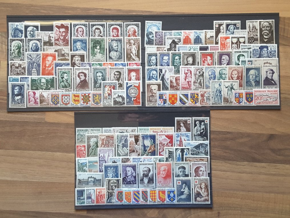Γαλλία 1950/1954 - Πέντε ολόκληρα χρόνια συνηθισμένων γραμματοσήμων. - Yvert 863 à 1007 sans les timbres non émis #1.0