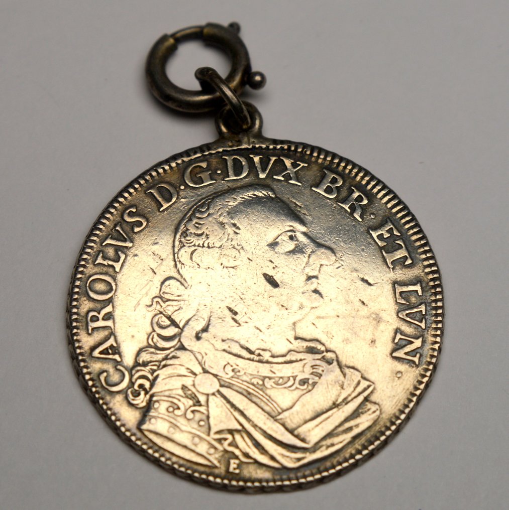 德國，布倫瑞克-沃爾芬比特爾親王國 2/3 Thaler (taler) 1764 - Charles I (Karl I) - pendant  (沒有保留價) #1.0
