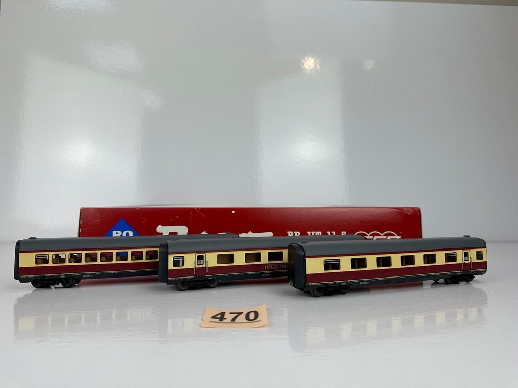 Roco H0 - 14070A - Personvagn-set för modelltåg (1) - BR VT 11.5 (VT 601) - DB #1.0