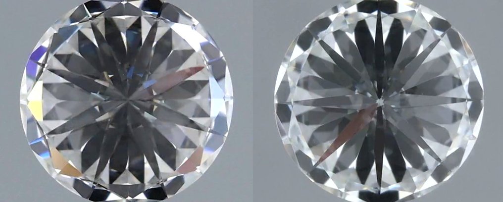 No Reserve Price - 2 pcs Diamond  (Natural)  - 0.80 ct - Round - G - IF - Gemological Institute of America (GIA) - *Matching Pair* *EX VG* #3.2