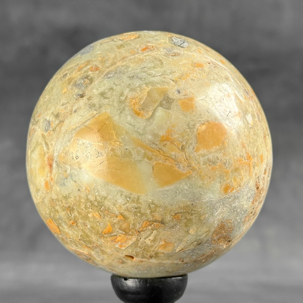 Preț fără rezervă - Pereche minunată de onix. Sphere pe suporturi personalizate - Înălțime: 18.5 cm - Lățime: 10.1 cm- 2600 g - (2) #3.2