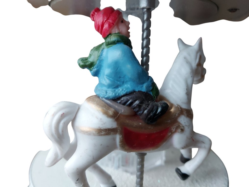 Draaiend, Lichtgevend en Muziek - Decorațiune Crăciun (2) - Plastic - Doi caruseluri de Crăciun #4.3