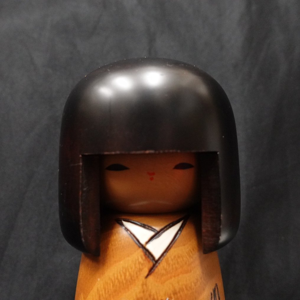 独特设计的创作こけし / 小木偶 - 木 - Okamoto Usaburo "岡本卯三郎" - 日本 - 昭和时期 - 平成时期 #2.1