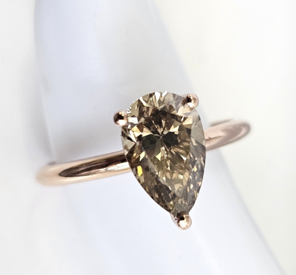 No reserve price - Ring - 14 kt. Rose gold -  2.00ct. tw. Diamond (Natural) - Diamond #4.3