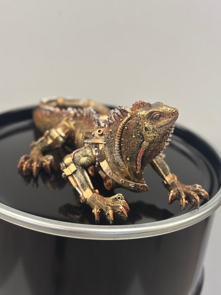 Γλυπτό, Steampunk Iguana - 38 cm - Ρητίνη #4.3