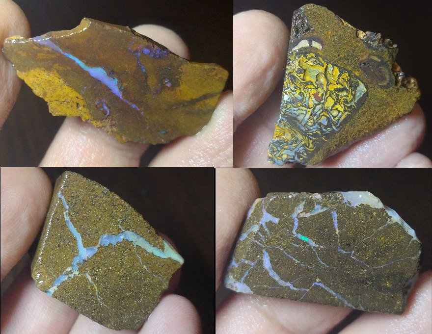 274 ct - 4 australsk Boulder Opal Grov- 54.8 g #1.0