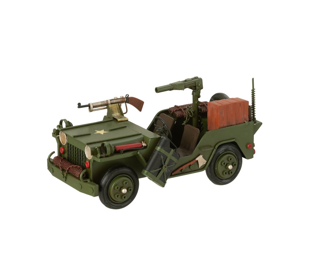 装饰饰品 - 金属艺术品 军用吉普车 #1.0