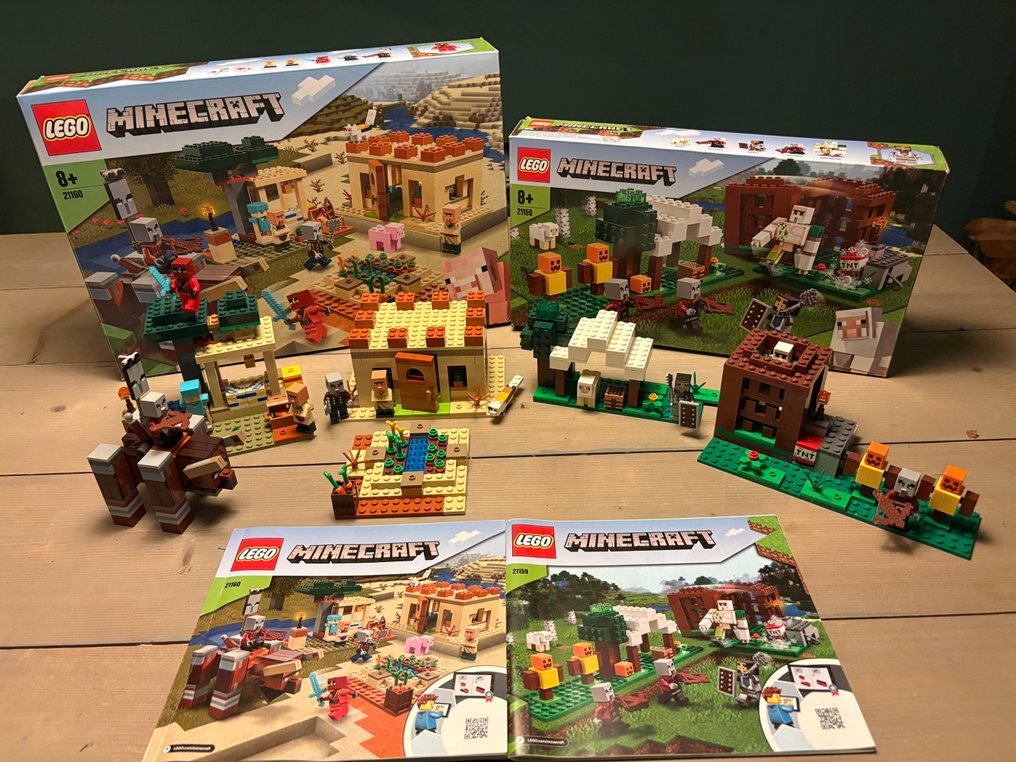 Lego Set - Minecraft - 21159 The Pillager Outpost en 21160 The Illager RAID #1.0
