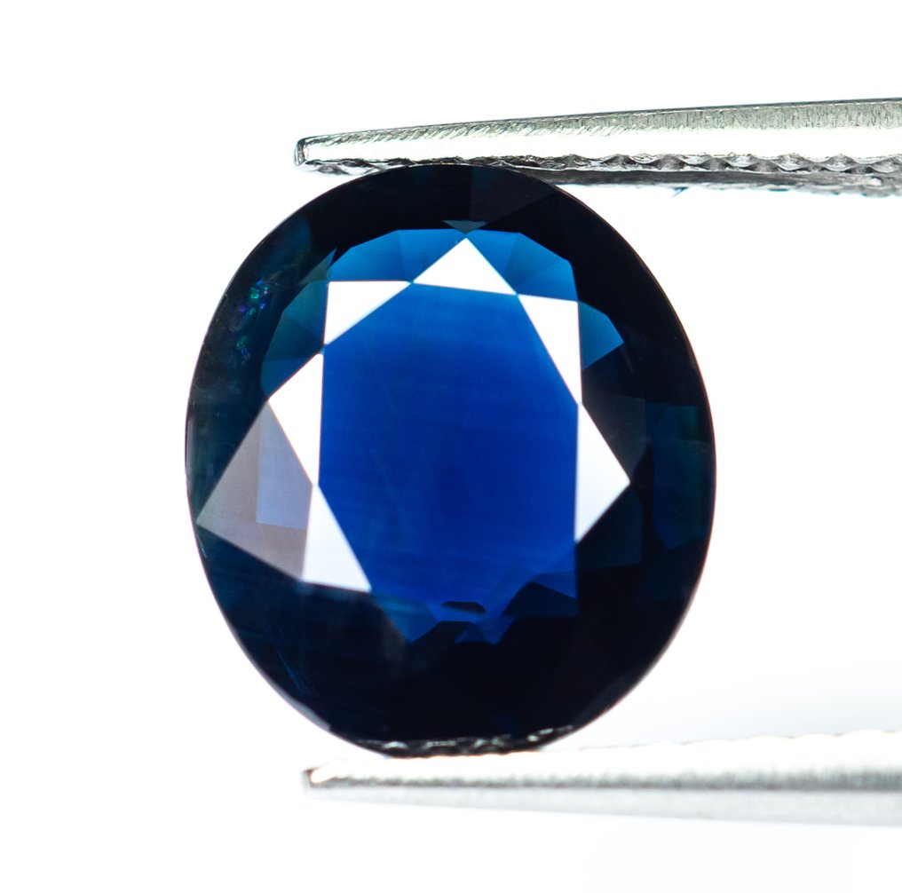 No reserve price Sapphire - 4.39 ct - Bellerophon Gemlab - Deep Blue #1.0