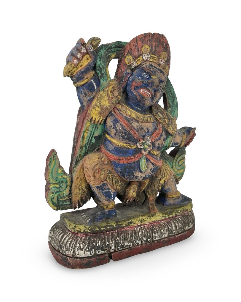 Άγαλμα Βατζραπάνι των Ιμαλαΐων του Θιβέτ - Ξύλο - Θιβέτ - τέλη του 19ου αιώνα - αρχές του 20ού αιώνα #1.0