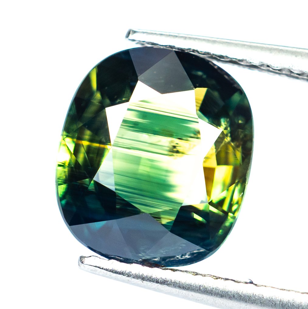 Sans prix de réserve Saphir - 3.05 ct - Bellerophon Gemlab - Vert bluâtre profond #1.0