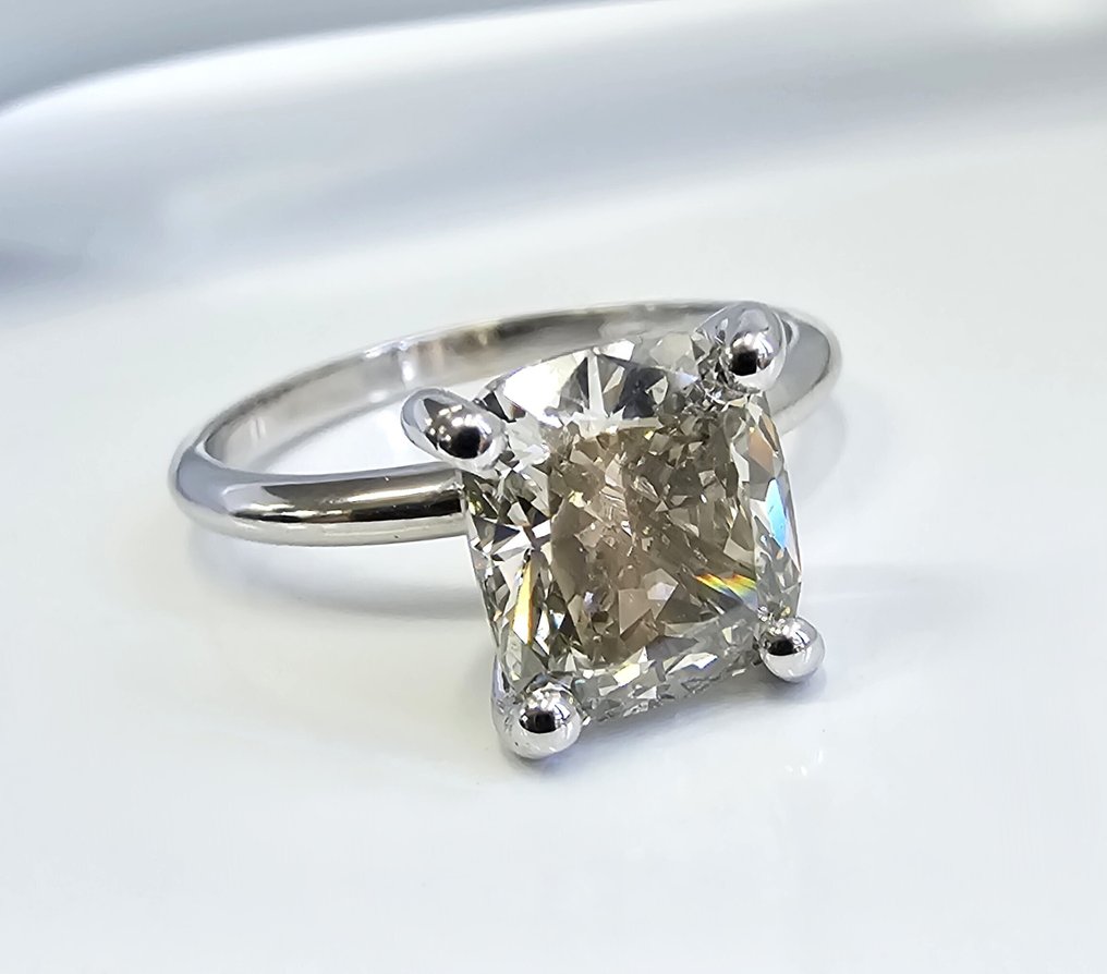 沒有保留價 - 戒指 - 14 克拉 白金 -  2.55ct. tw. 鉆石 (天然) - 鉆石 #4.3