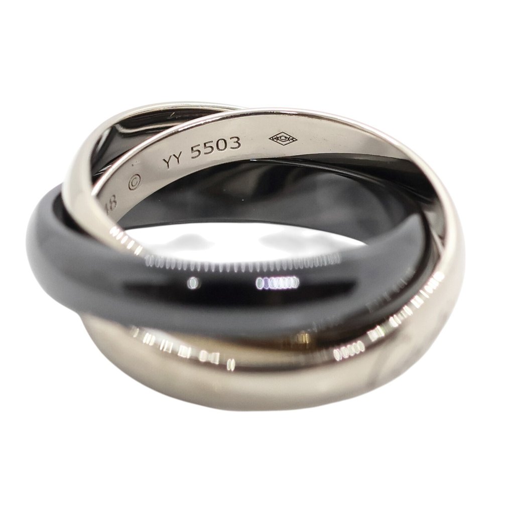 Cartier - Ring - Classic Trinity ring in ceramic - 18 kt Vittguld, ceramic #3.2