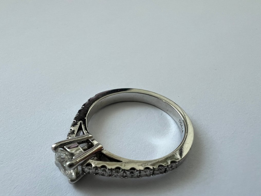 戒指 白金 -  0.87ct. tw. 钻石 (天然色彩的) - 钻石 #4.3
