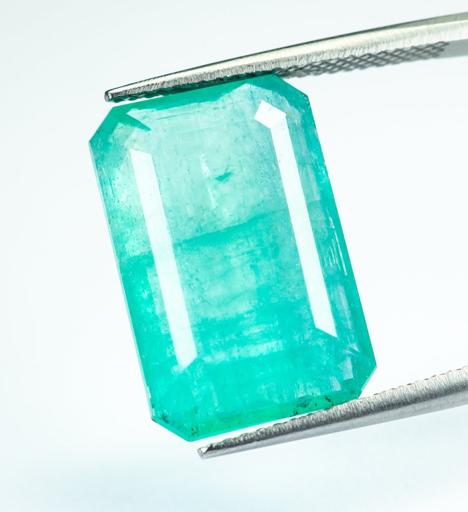 χωρίς τιμή ασφαλείας Σμαράγδι  - 13.36 ct - Bellerophon Gemlab - Μπλε-πράσινο (Νιγηρία) #2.1