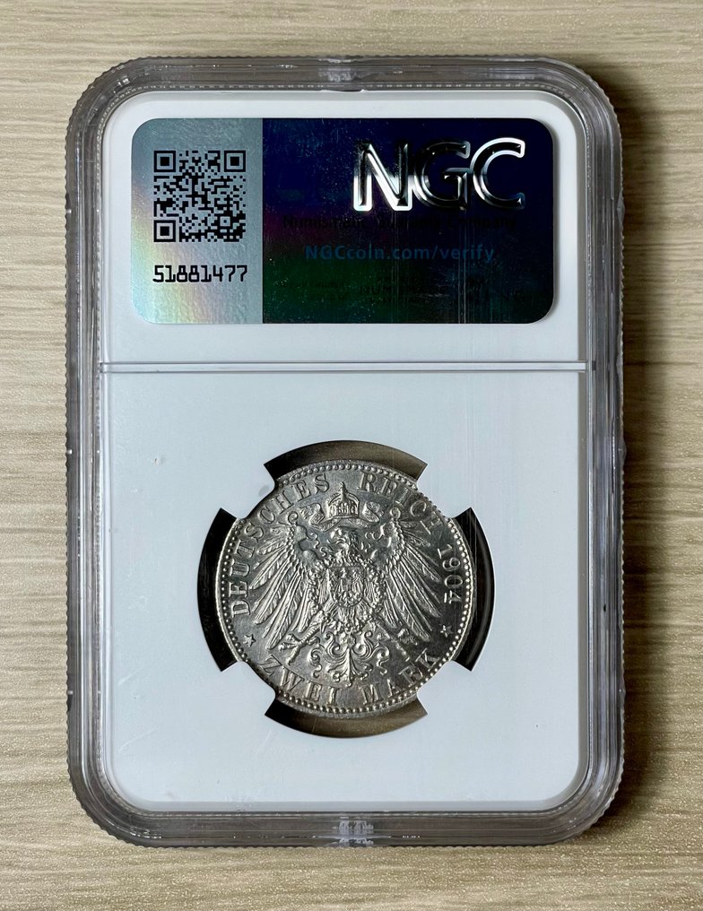 Germany, Empire 2 Mark 1904 J Bremen (No Reserve Price) #3.2