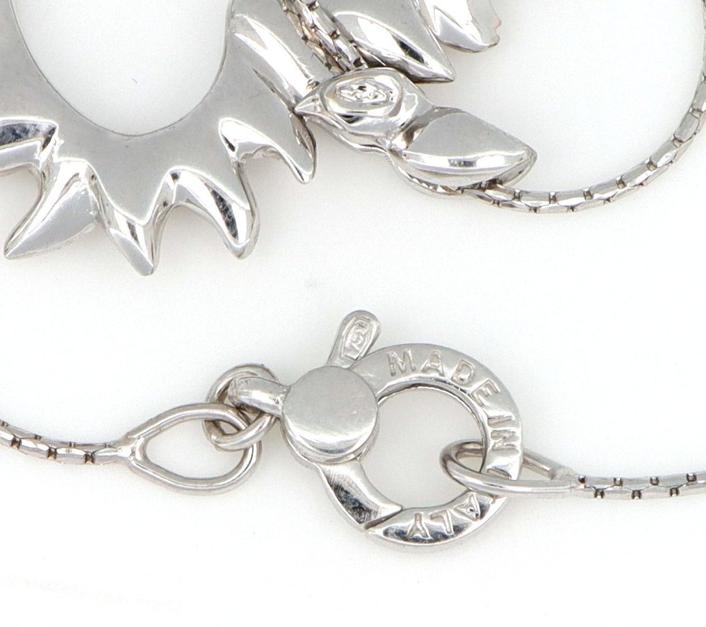 Ei pohjahintaa - Other brand - Kaulakoru riipuksella - Nardelli - 18 kt. Valkokulta -  0.55ct. tw. Timantti (Luonnollinen)  #2.1