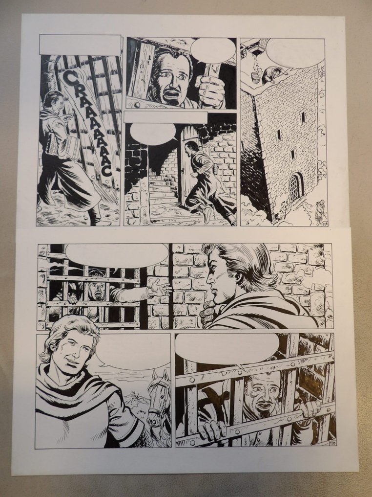 Claus Scholz - Originele pagina (p.11) De Rode Ridder 239 - De duivelse poppenspeler - 1 x original page - 2013 #1.0