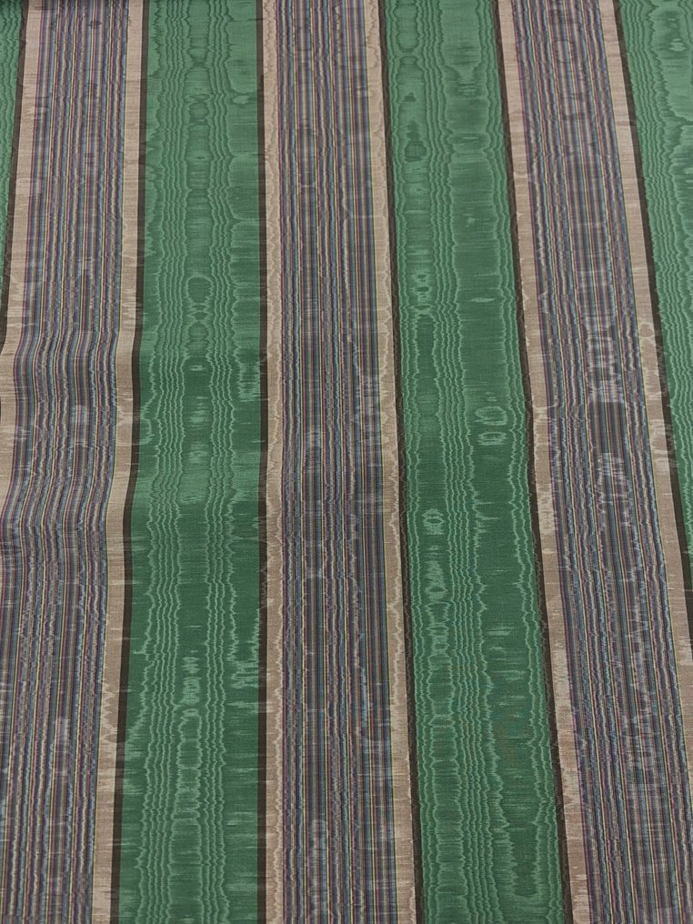 Luxurious moiré striped fabric in linen and cotton. - Textile  - 700 cm - 145 cm #3.2