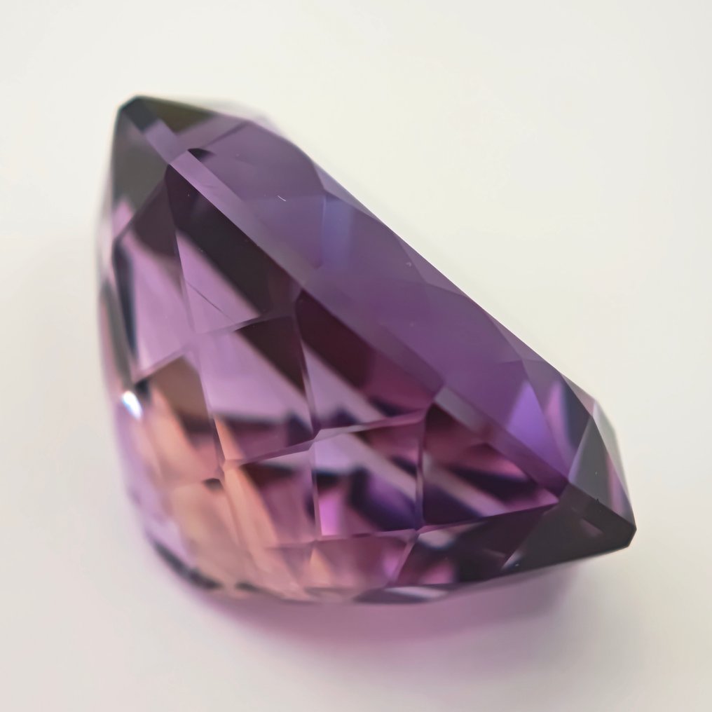 Senza Prezzo di Riserva Ametista  - 36.91 ct - Antwerp Laboratory for Gemstone Testing (ALGT) - Taglio di fiori viola intenso #3.2